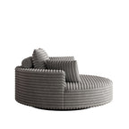 Fauteuil pivotant individuel en mousse et chenille côtelée