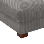 Pouf moderno oversize in tessuto a coste