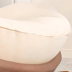 Cadeira de baloiço estofada de estilo escandinavo com pufe opcional