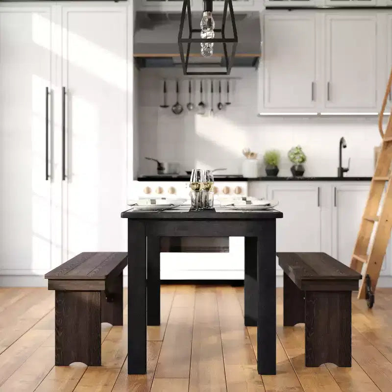 Mesa de jantar retangular Flash Furniture, 46 x 30, em pinho maciço