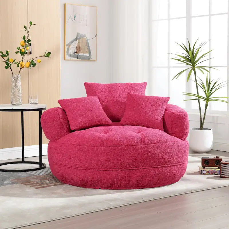 Poltrona rotonda relax ?C bianco/blu/grigio/giallo/arancione/rosso rosa/blu navy/verde, posto singolo e doppio