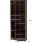 Meuble à chaussures haut pour 30 paires, étagère de rangement blanche en bois à 10 niveaux pour placard et entrée – 10 niveaux