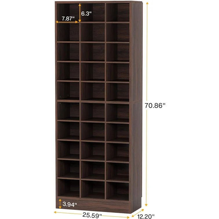 Meuble à chaussures haut pour 30 paires, étagère de rangement blanche en bois à 10 niveaux pour placard et entrée – 10 niveaux