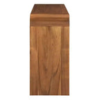 Table console rustique Whisen, table d’entrée et table d’appoint avec façade de tiroir cannelée