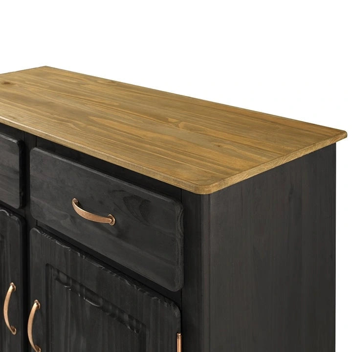 Grünes Buffet-Sideboard aus Holz