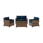 Bradenton 4-delige loungeset van wicker voor buiten - Crosley