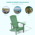 Ensemble de 4 fauteuils Adirondack d’extérieur Bonosuki en bois résistant aux intempéries