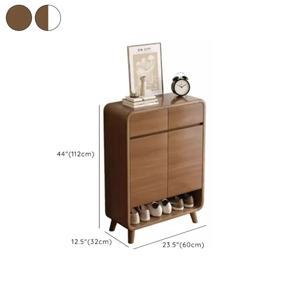Meuble à chaussures moderne de taille moyenne en bois pour couloir