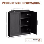 Meuble d’angle Dovelina avec étagères réglables, buffet, meuble à vin et meuble de cuisine et de salle à manger avec portes en bois - 31 po H x 31 po L, 36 po H x 31 po L
