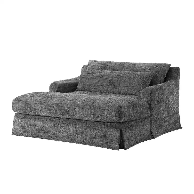 Cadeira sofá-cama de chenille extra profunda Polibi