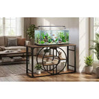 Supporto metallico per acquari da 55-75 Gallon, supporto per acquario per impieghi gravosi con armadietto contenitore, supporto per acquario a più livelli con gambe rinforzate, adatto