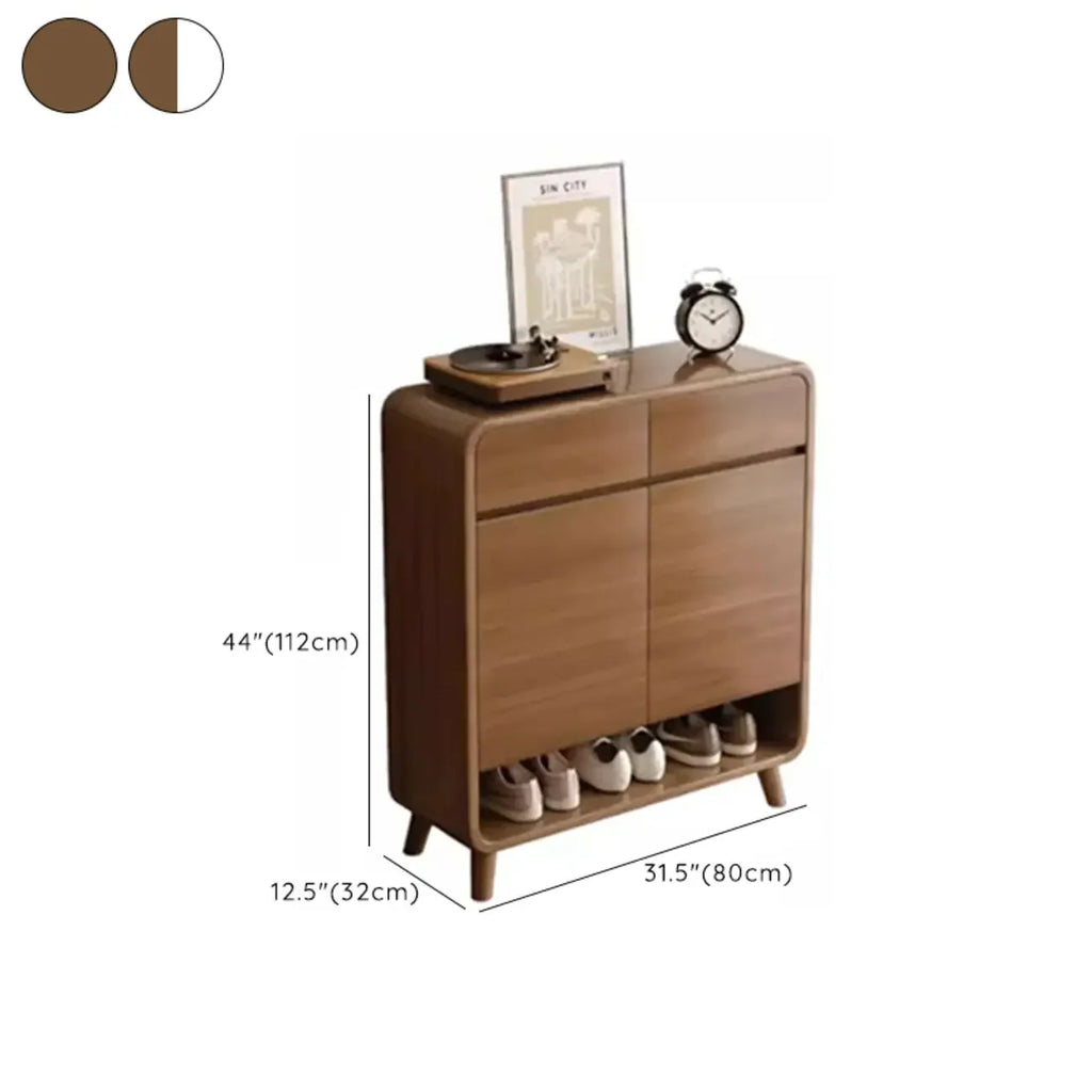 Meuble à chaussures moderne de taille moyenne en bois pour couloir
