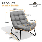 Fauteuils papasan d’extérieur avec coussin, en rotin PE, confortables pour la terrasse avec table d’appoint