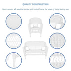Wicker Patio 4-piece Conversation Set
