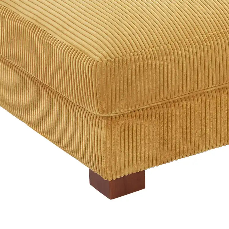 Pouf moderno oversize in tessuto a coste