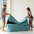 Méridienne convertible Avana Kami / yoga et massage – pouf 2-en-1 avec chaise longue de yoga pliable escamotable, microvelours – N/A