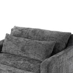 Cadeira sofá-cama de chenille extra profunda Polibi