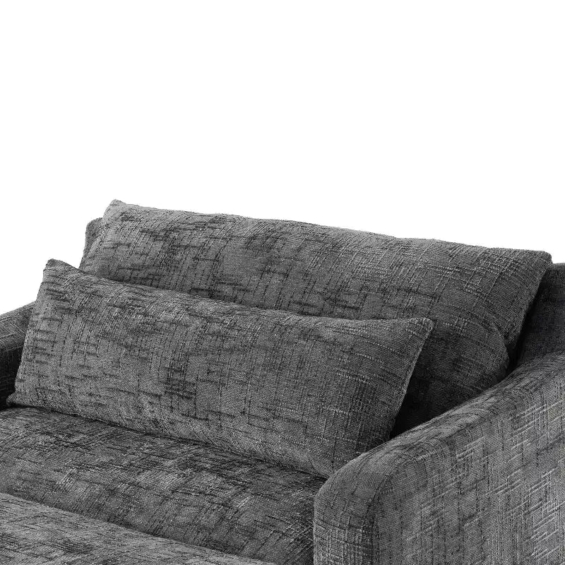Cadeira sofá-cama de chenille extra profunda Polibi