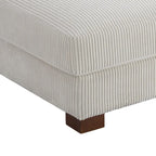 Pouf moderno oversize in tessuto a coste