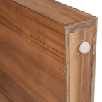 Table console rustique Whisen, table d’entrée et table d’appoint avec façade de tiroir cannelée