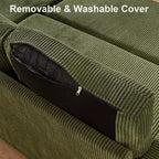 Dyonery 81-Sitzer-Schlafsofa, L-förmiges Ausziehsofa mit wendbarer Recamiere mit Stauraum, USB-Anschluss und verstellbarer Rückenlehne