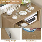 Meuble de cuisine pour micro-ondes avec rangement, 3 portes, 1 tiroir et étagères réglables, meuble de rangement garde-manger