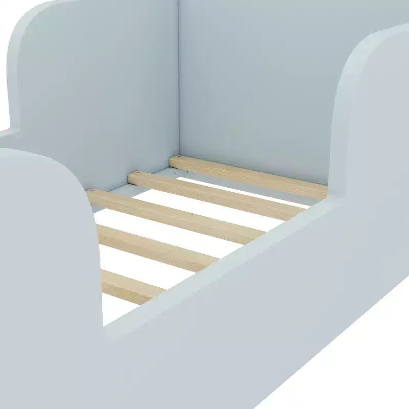 Letto da pavimento a forma di orso Okak per bambini dai 3 ai 6 anni, struttura per letto da bimbo con sponda di sicurezza, grazioso letto per bambini a forma di animale