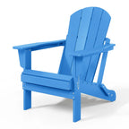 Polytrends Laguna Fade Resistant All Weather Outdoor Patio Folding Adirondack Chair