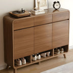Meuble à chaussures moderne de taille moyenne en bois pour couloir