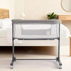 Baby Bassinet with Wheels ??Beige / Gray / Pink, Bedside Sleeper, for 1 Baby