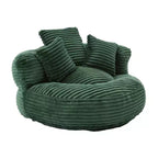 Sitzsack-Sofa für Erwachsene und Kinder, übergroßer Cord-Sitzsack mit 3 Kissen und Armlehne für Wohnzimmer oder Schlafzimmer
