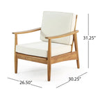 Ensemble de salon extérieur Willowbrook en bois d’acacia pour 4 personnes, par Christopher Knight Home