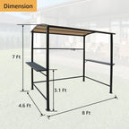 Outdoor 5 ft. x 8 ft. Steel Frame Grill Gazebo Canopy Barbecue Shelter