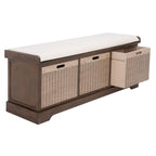 Panca contenitore SAFAVIEH Fiorello con 3 cassetti e cuscino - 47.3 W x 15 L x 19 H - 47Wx15Dx19H
