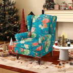 Fauteuil d’appoint moderne Erommy, fauteuil à dossier haut, canapé une place en tissu rembourré avec boutons et pieds en bois pour le salon