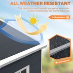 Abri de rangement extérieur en plastique et résine tout temps avec plancher, remise à outils Spire, 6 pi x 4 pi/6 pi x 8 pi/8 pi x 6 pi/8 pi x 10 pi