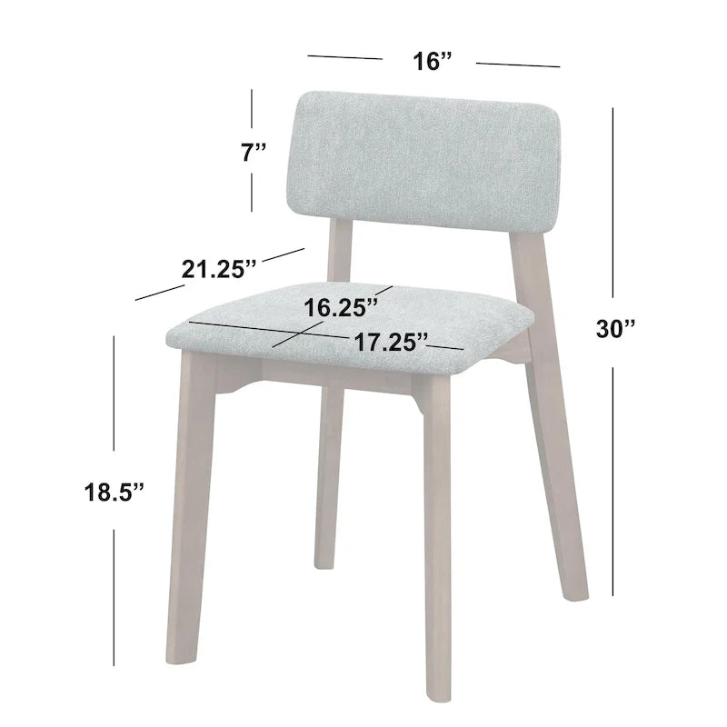 Set da pranzo Nettie in legno massello da 4 pezzi Simple Living