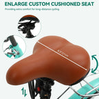 Moasis24/ 26-Zoll-Cruiser-Fahrrad mit 7 Gängen, verstellbarem Durchstieg, Pendlerfahrrad