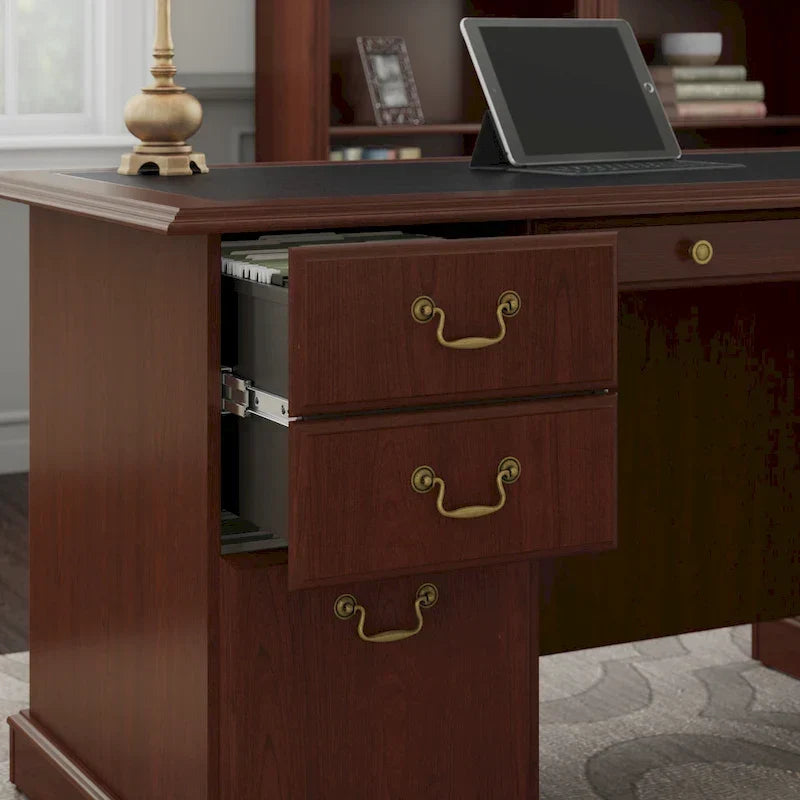 Scrivania direzionale Bush Furniture Saratoga con cassetti e vano portaoggetti