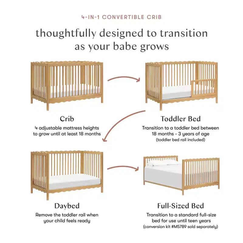 Lettino trasformabile Babyletto Swell 4-in-1 con kit di conversione in letto per bambini