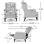 Walter Tufted Fabric Recliners (Set of 2) by Christopher Knight Home