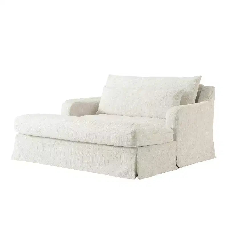 Cadeira sofá-cama de chenille extra profunda Polibi