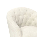 Lot de 2 fauteuils tonneau modernes SEYNAR en velours rembourré, pivotants à 360 degrés, avec dossier capitonné à boutons