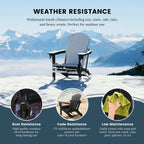 Polytrends Laguna Fade Resistant All Weather Outdoor Patio Folding Adirondack Chair