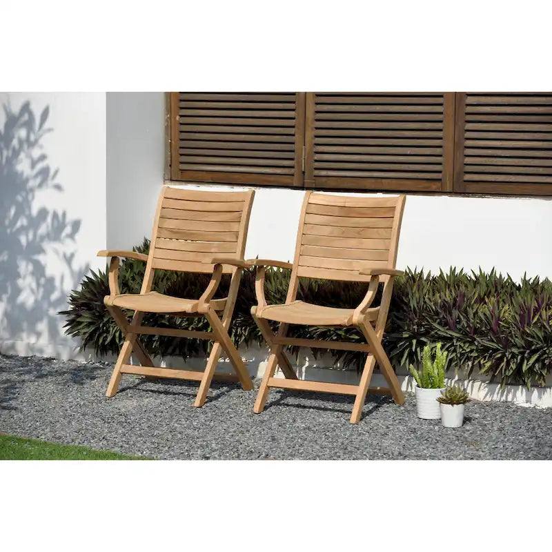 Ensemble de salle à manger de jardin extensible Amazonia Teak Sessa en teck, 13 pièces – 13 pièces