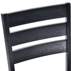 Set di 4 sedie da pranzo in legno con schienale a doghe