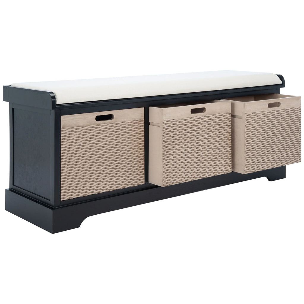 Panca contenitore SAFAVIEH Fiorello con 3 cassetti e cuscino - 47.3 W x 15 L x 19 H - 47Wx15Dx19H