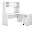 Bureau d’angle Echo en L avec surmeuble et tiroirs
