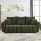 Divano moderno GDFStudio Alanna da 79,5 pollici, a 3 posti, rivestito in tessuto teddy con cuscini