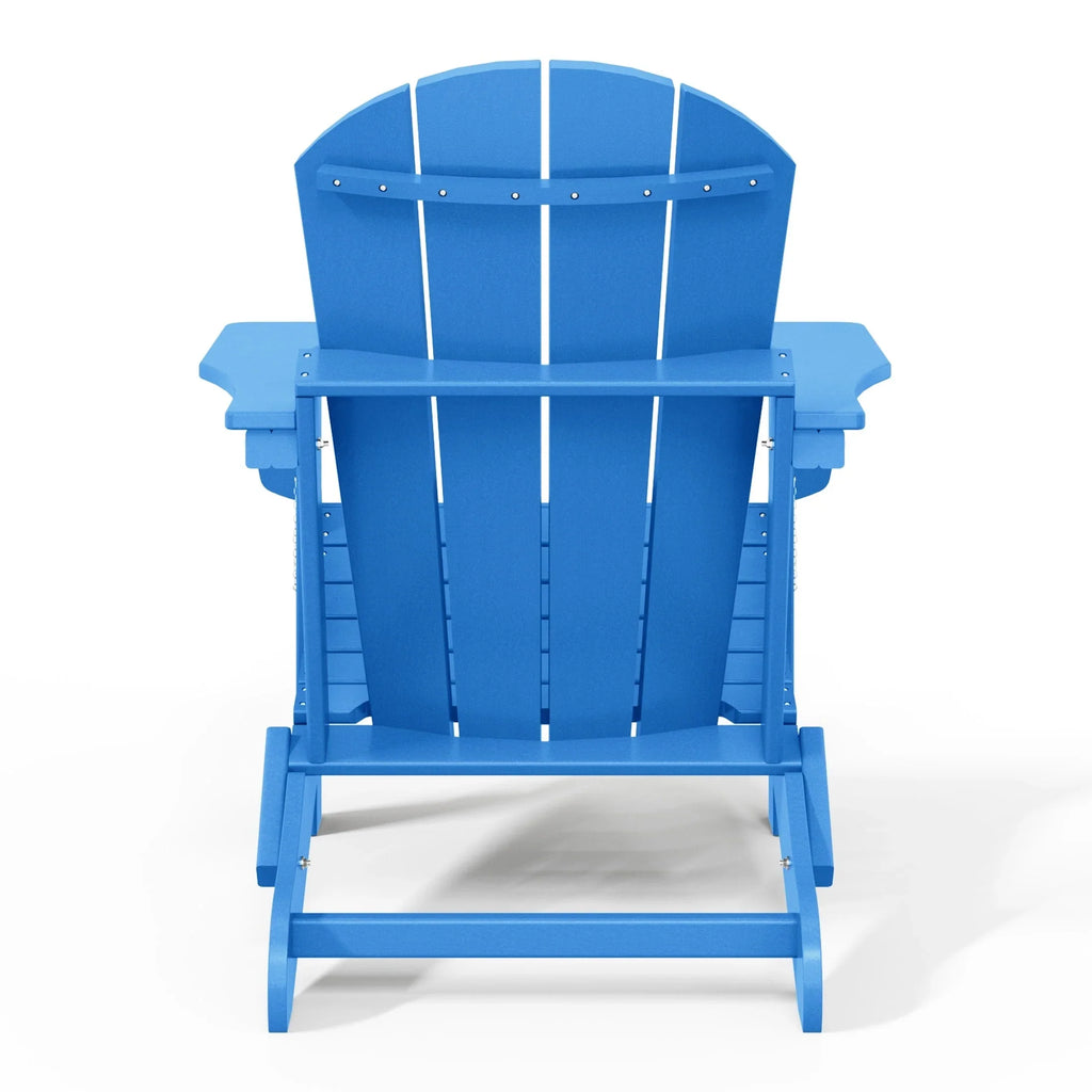 Polytrends Laguna Fade Resistant All Weather Outdoor Patio Folding Adirondack Chair